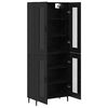 vidaXL Highboard 2 pcs &Mu;&alpha;ύ&rho;&eta; &Omicron;&xi;&upsilon;ά &Sigma;ύ&nu;&theta;&epsilon;&tau;&omicron; &Xi;ύ&lambda;&omicron; &kappa;&alpha;&iota; &Gamma;&upsilon;&alpha;&lambda;ί