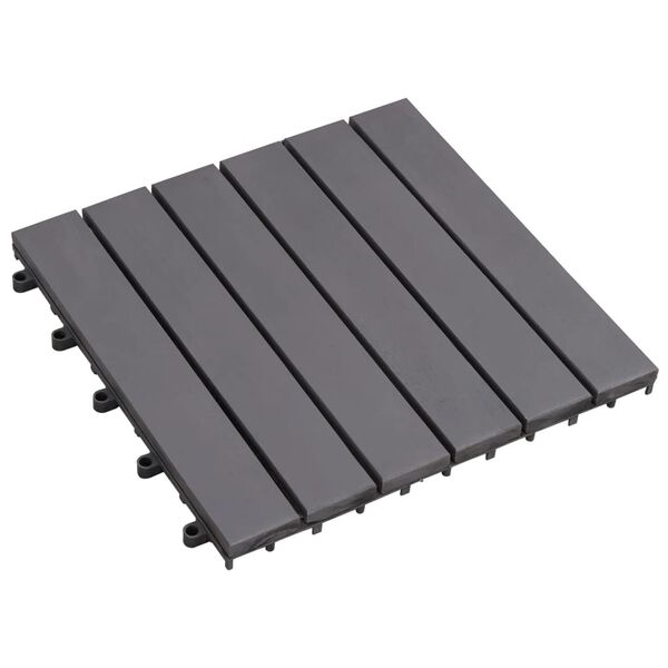 vidaXL Πλακάκια Deck 20 τεμ. Γκρι Πατίνα 30x30 εκ. Μασίφ Ξύλο Ακακίας