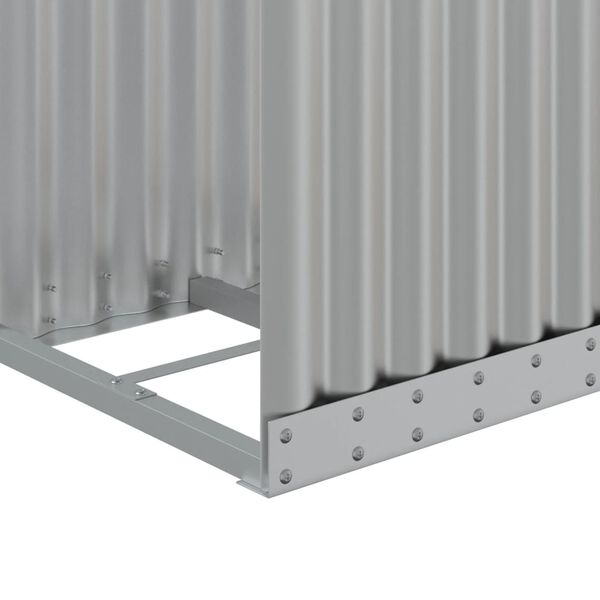 vidaXL Ξυλοθήκη Ασημί 40x45x170 εκ. από Γαλβανισμένο Ατσάλι
