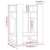 vidaXL Βιβλιοθήκη/Διαχωριστικό Χώρου Λευκό 41x35x57 εκ. Μασίφ Πεύκο