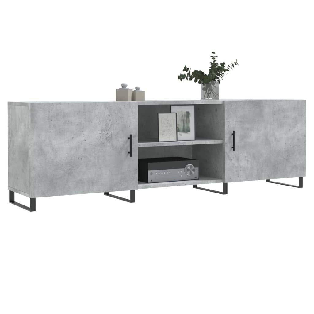 vidaXL Έπιπλο Τηλεόρασης Γκρι Σκυροδέματος 150x30x50 εκ. Επεξ. Ξύλο