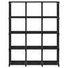 vidaXL Ραφιέρα με 12 Κύβους Μαύρη 103 x 30 x 141 εκ. Υφασμάτινη