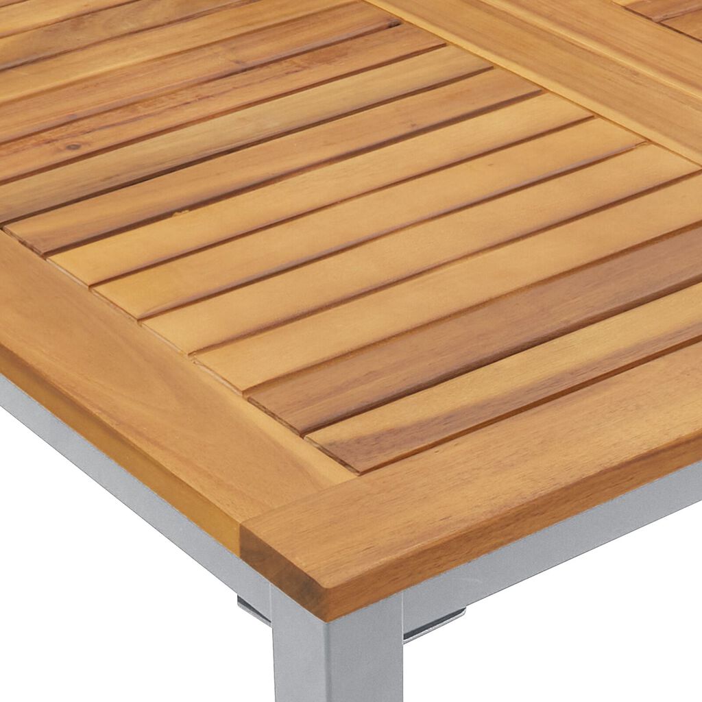 vidaXL Τραπεζάκι Κήπου 200x90x75 εκ. από Μασίφ Ξύλο Ακακίας και Μέταλλο