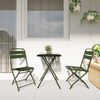 vidaXL Σετ μπιστρό 3 pcs Σκούρο πράσινο Ατσάλι