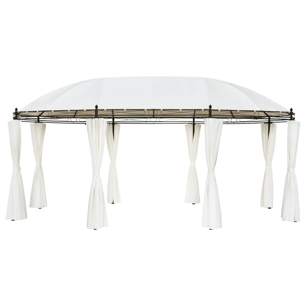 vidaXL Κιόσκι Λευκό Κρεμ 530 x 350 x 265 εκ.