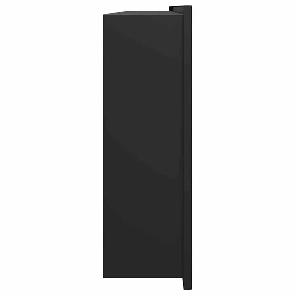 vidaXL Νίτσα Μπάνιου Μαύρο 90 x 30 x 9.5 εκ. Ανοξείδωτο ατσάλι