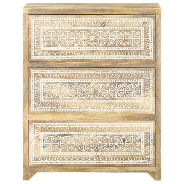 vidaXL Συρταριέρα 60 x 35 x 75 εκ. από Μασίφ Ξύλο Μάνγκο