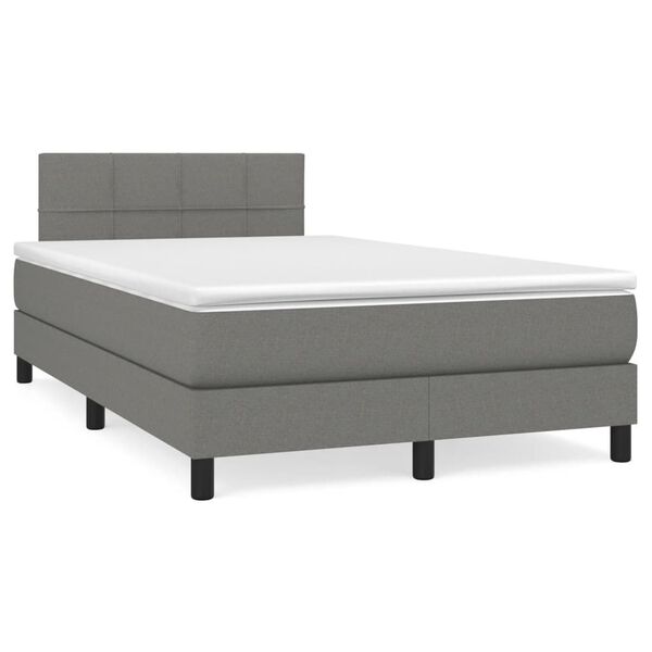vidaXL &Kappa;&rho;&epsilon;&beta;ά&tau;&iota; Boxspring &mu;&epsilon; &Sigma;&tau;&rho;ώ&mu;&alpha; & LED &Sigma;&kappa;.&Gamma;&kappa;&rho;&iota; 120x190&epsilon;&kappa;. &Upsilon;&phi;&alpha;&sigma;&mu;ά&tau;&iota;&nu;&omicron;