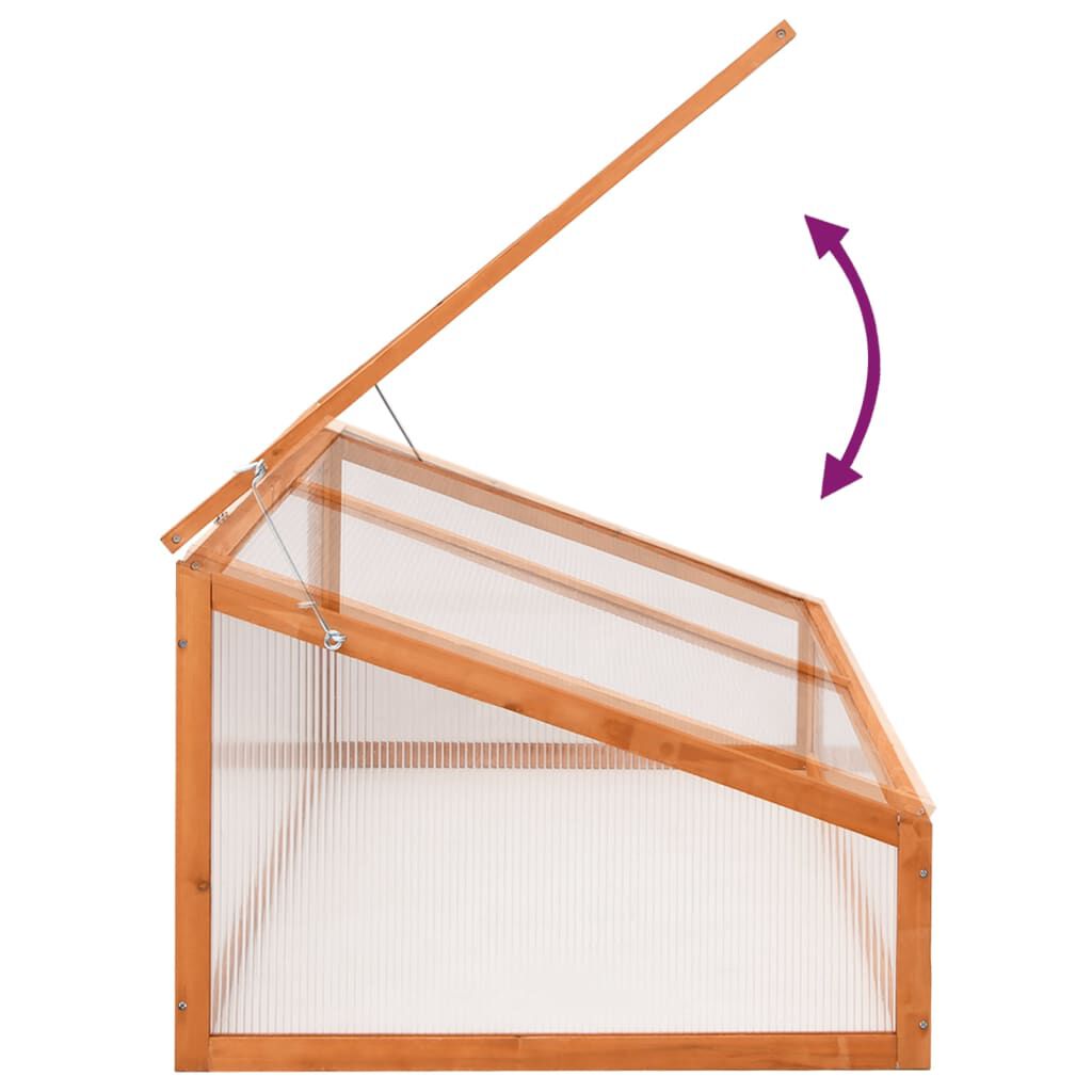 vidaXL Θερμοκήπιο Πορτοκαλί 110 x 58,5 x 39 εκ. από Ξύλο Ελάτης