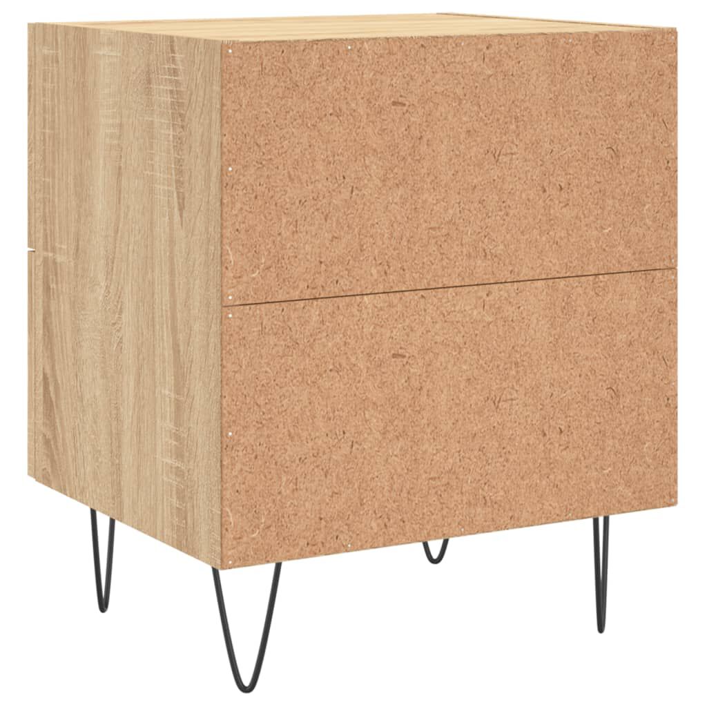 vidaXL Κομοδίνα 2 τεμ. Sonoma Δρυς 40 x 35 x 47,5 εκ. Επεξεργ. Ξύλο