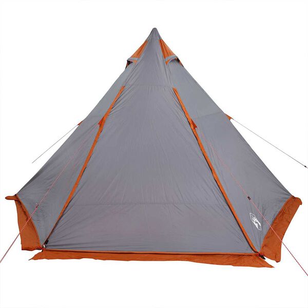vidaXL Σκηνή Οικογενειακή Tipi 6 Ατόμων Αδιάβροχη Γκρι/Πορτοκαλί