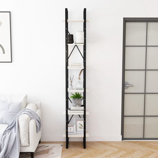 vidaXL Ψηλό Ντουλάπι Λευκό 40 x 30 x 210 εκ. από Μασίφ Ξύλο Πεύκου