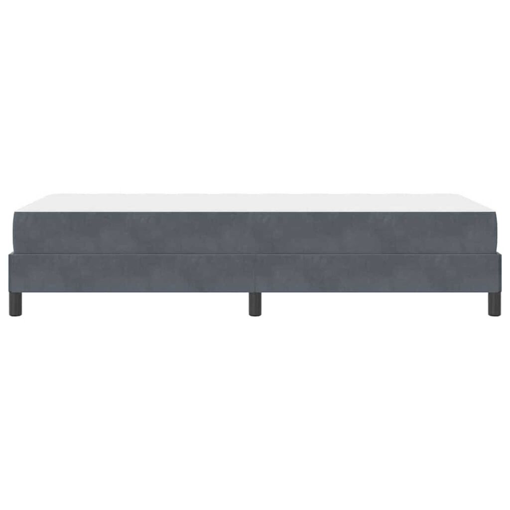 vidaXL Κρεβάτι box spring με στρώμα Σκούρο Γκρι 90 x 200 cm Βελούδο
