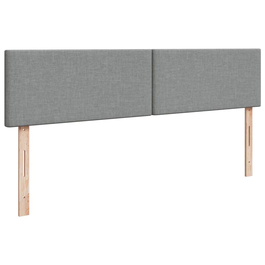vidaXL Κρεβάτι Boxspring με Στρώμα Ανοιχτό Γκρι 180x200 εκ. Υφασμάτινο