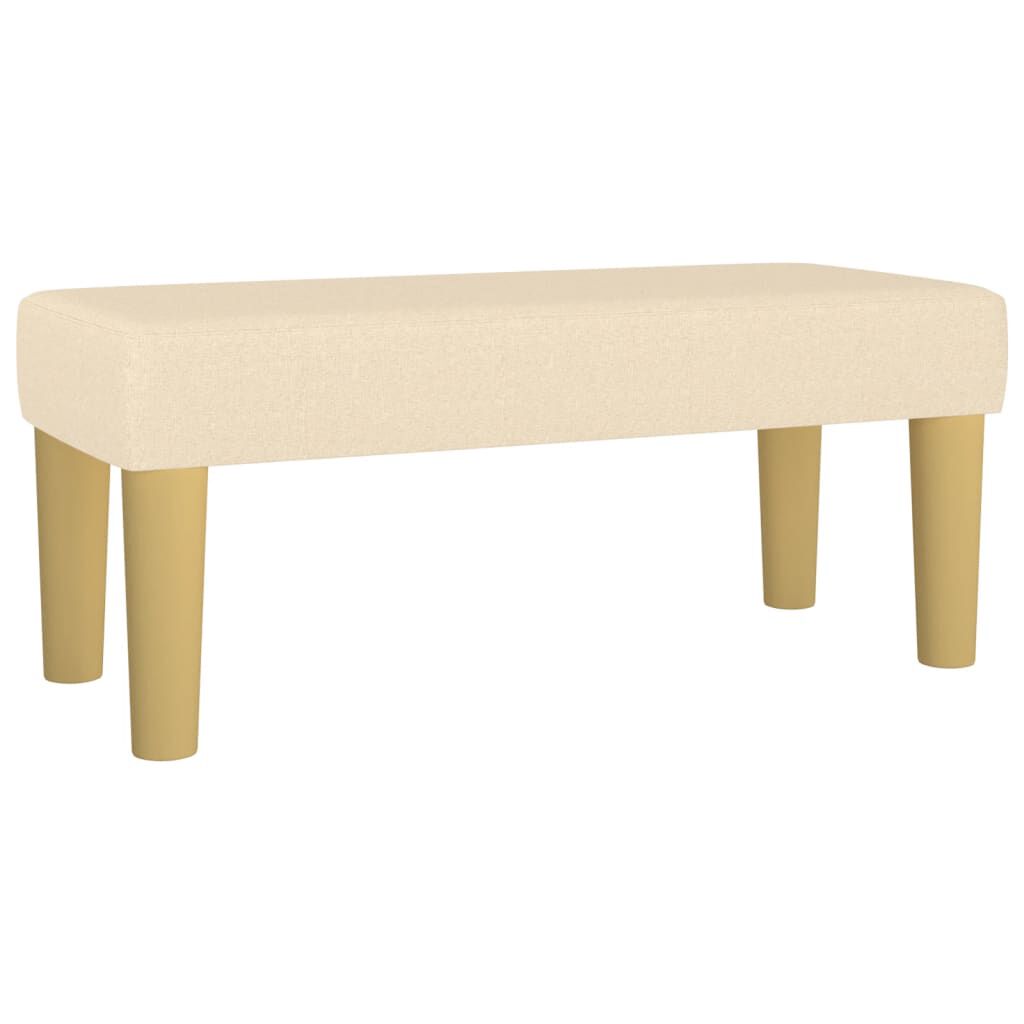 vidaXL Κρεβάτι Boxspring με Στρώμα Κρεμ 100 x 200 εκ. Υφασμάτινο