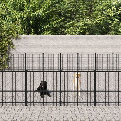 vidaXL Κλουβί Σκύλου Εξωτερικού Χώρου 67,74 μ² από Ατσάλι