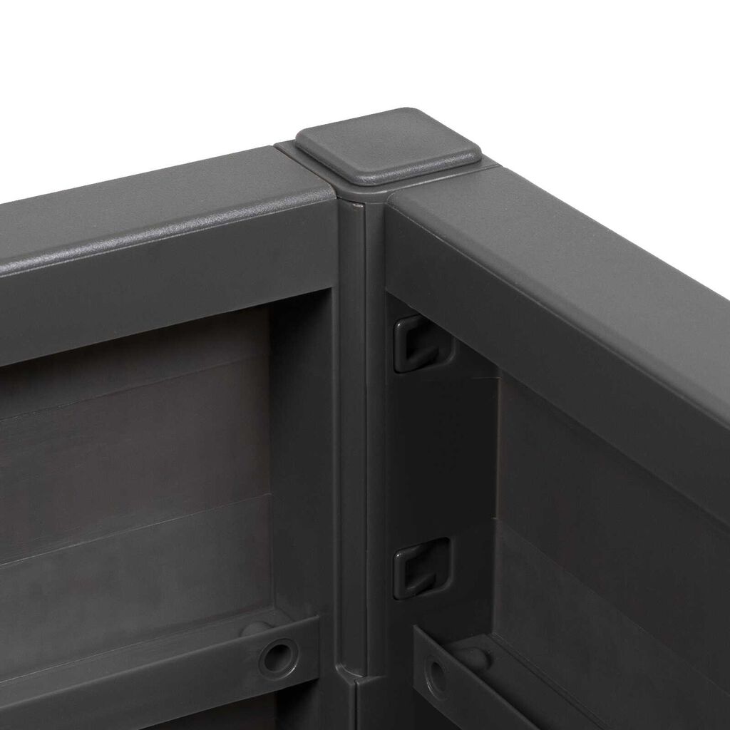 vidaXL Γλάστρα Κήπου Σκούρο Γκρί 36x36x35 εκ. PP