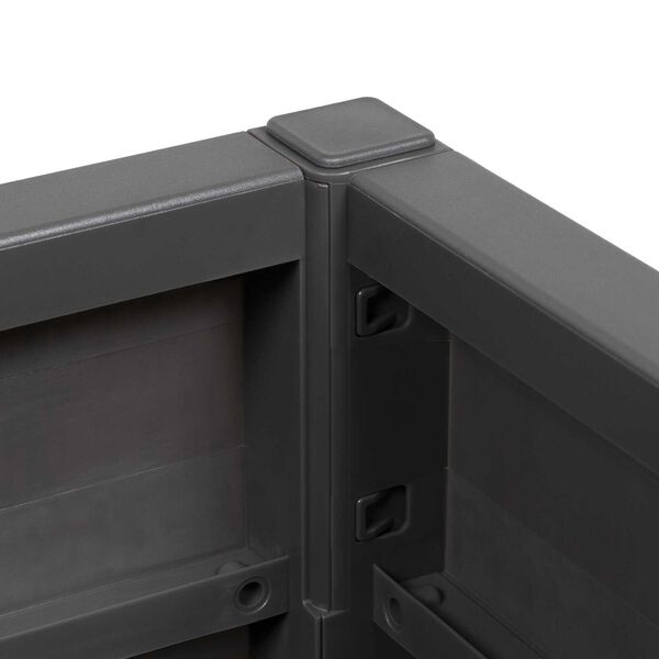 vidaXL Γλάστρα Κήπου Σκούρο Γκρί 36x36x35 εκ. PP