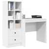 vidaXL Γραφείο με αποθηκευτικό χώρο 2 pcs Λευκό 80 x 50 x 76 εκ.