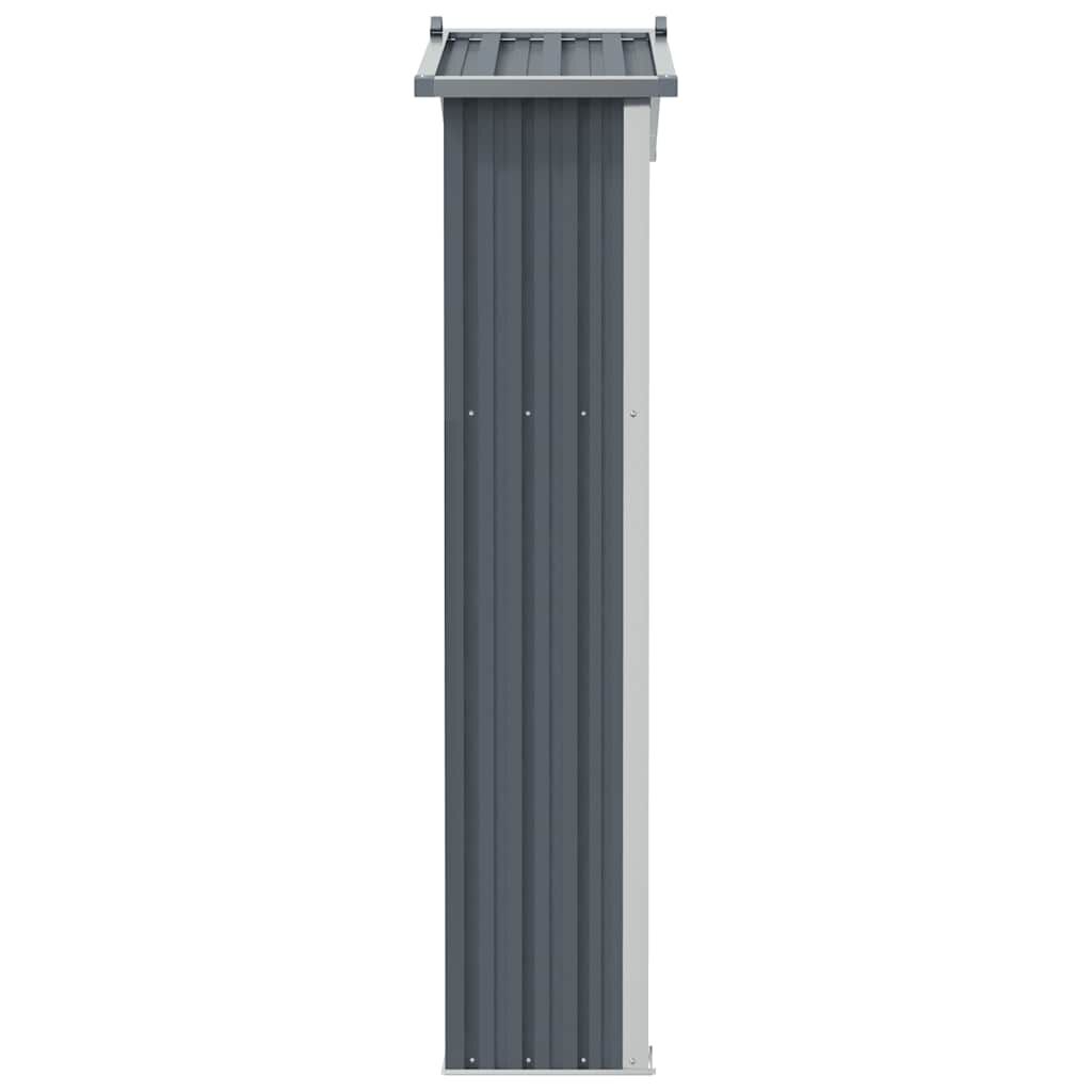 vidaXL Αποθήκη Κήπου Γκρι 116x45x175 εκ. από Γαλβανισμένο Ατσάλι