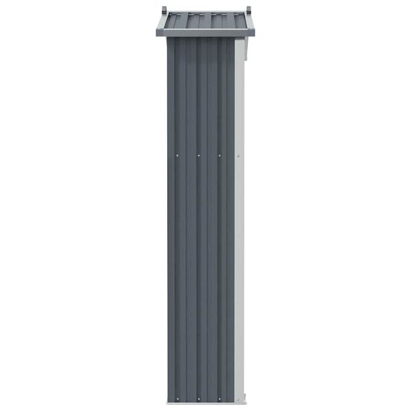 vidaXL Αποθήκη Κήπου Γκρι 116x45x175 εκ. από Γαλβανισμένο Ατσάλι