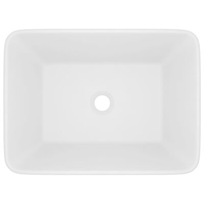 vidaXL Νιπτήρας Πολυτελής Λευκό Ματ 41 x 30 x 12 εκ. Κεραμικός