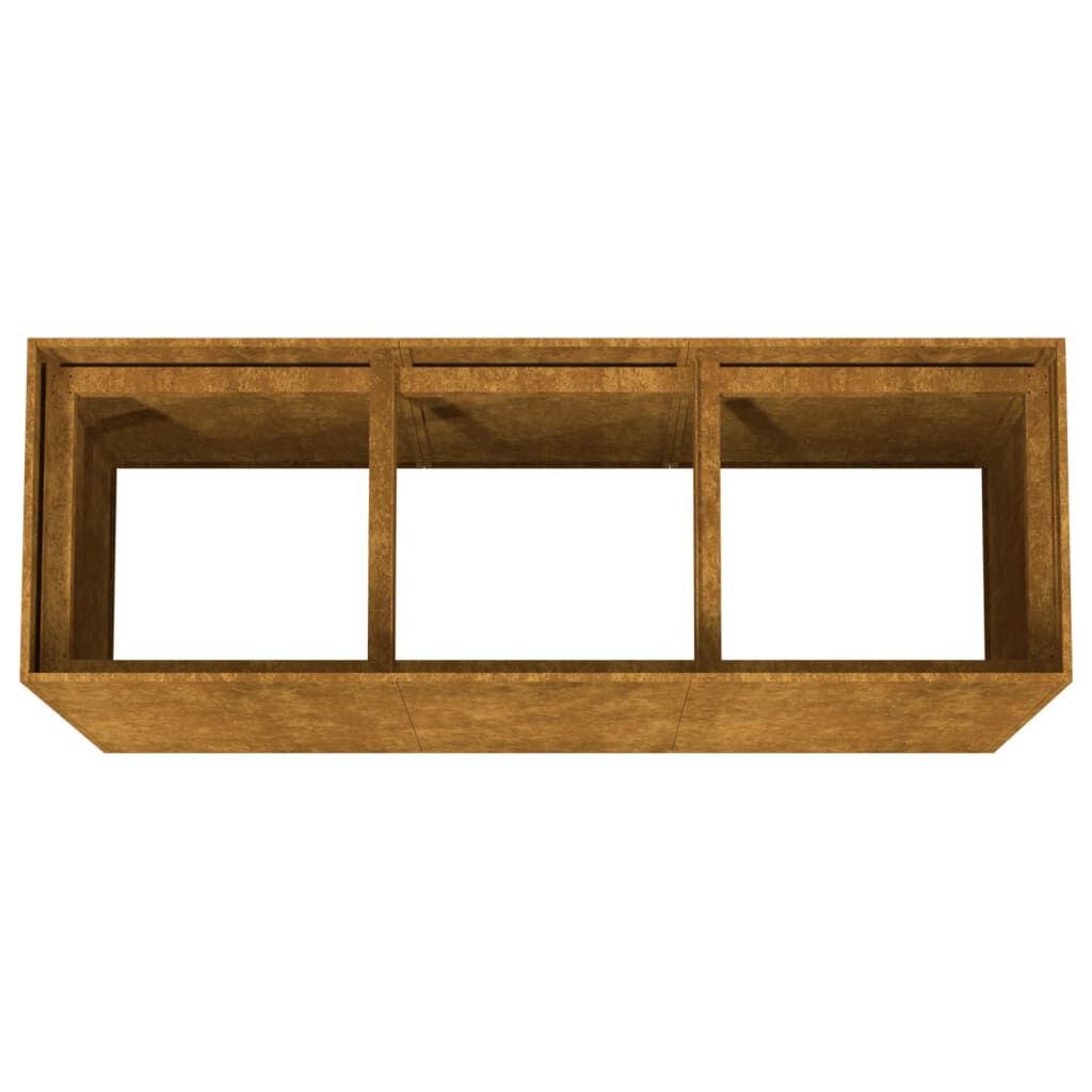 vidaXL Ζαρντινιέρα 120 x 40 x 80 εκ. από Ατσάλι Σκληρυθέν στον Αέρα