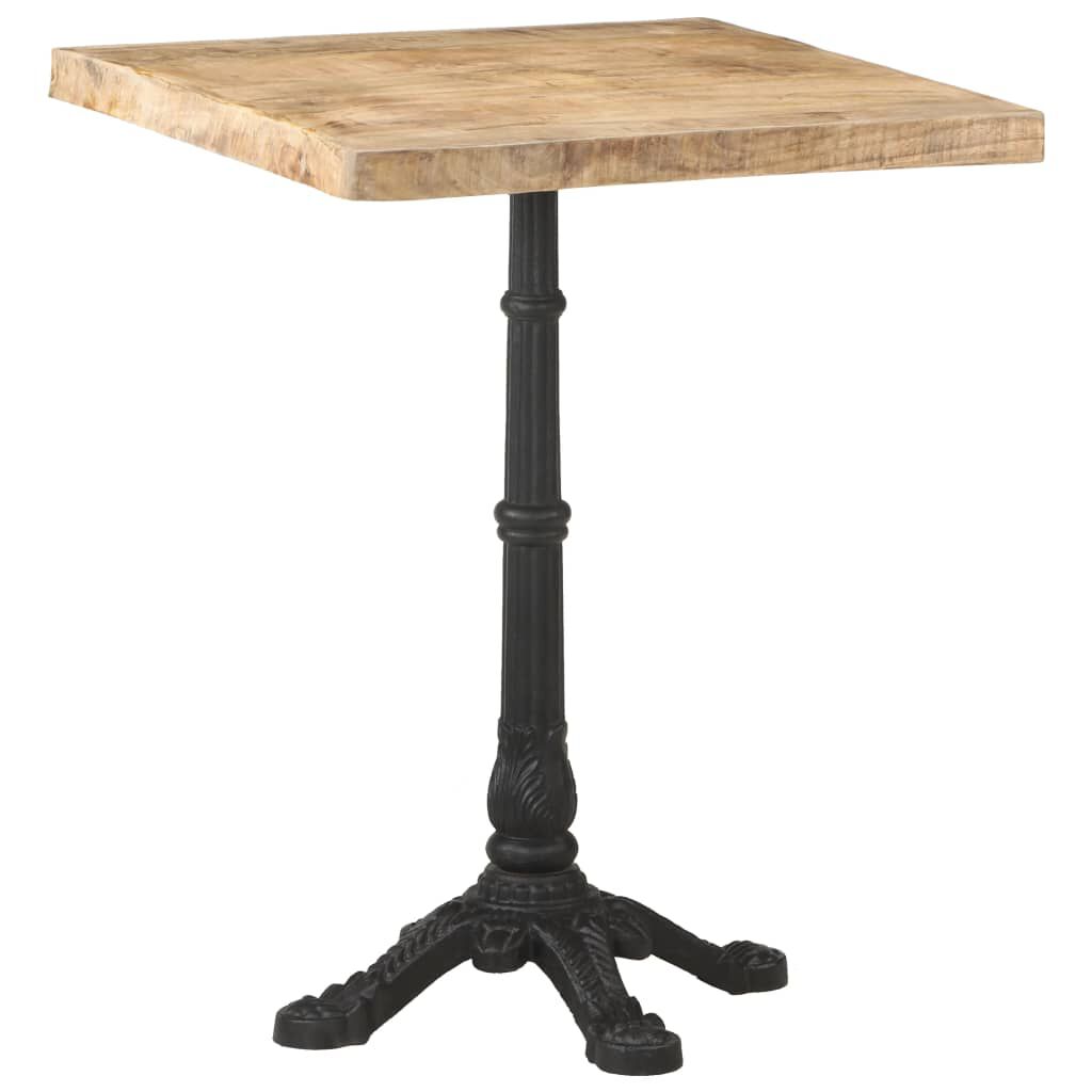 vidaXL Τραπέζι Bistro 60 x 60 x 77 εκ. Ακατέργαστο Ξύλο Μάνγκο