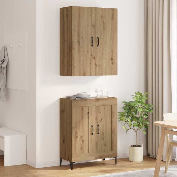 vidaXL Highboard Artisan Oak 69,5 x 34 x 180 &epsilon;&kappa;. &Epsilon;&pi;&epsilon;&xi;&epsilon;&rho;&gamma;&alpha;&sigma;&mu;έ&nu;&omicron; &xi;ύ&lambda;&omicron;