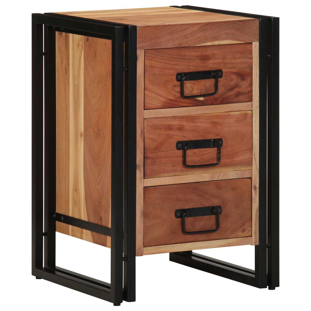 vidaXL Κομοδίνο 40x40x59 εκ Μασίφ ξύλο ακακίας