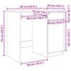 vidaXL Γραφείο Αρτισιανή Δρυς 86x49x76 εκ. από Επεξεργασμένο Ξύλο