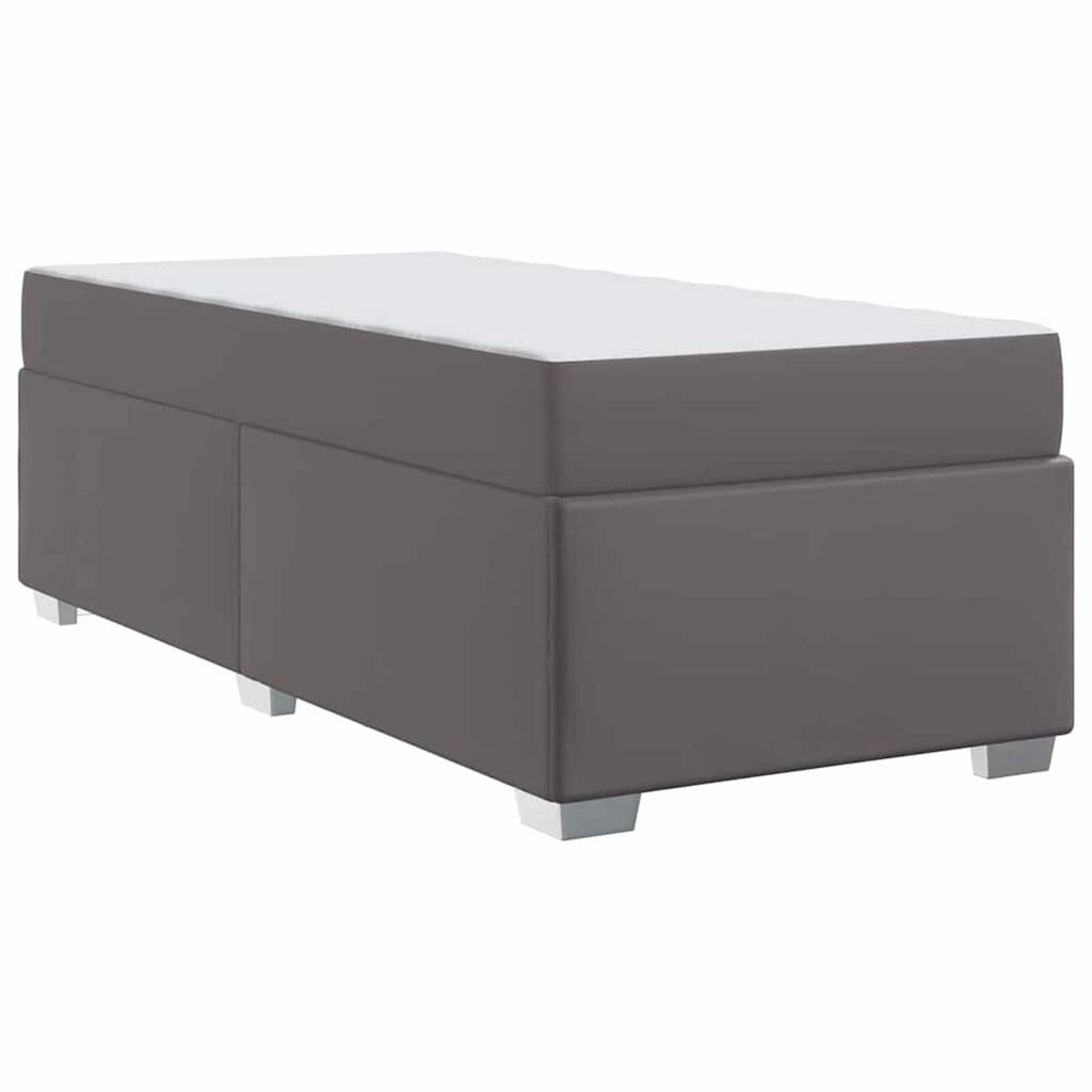 vidaXL Σκελετός Κρεβατιού Άλλο Γκρι 80 x 200 cm Τεχνητό δέρμα