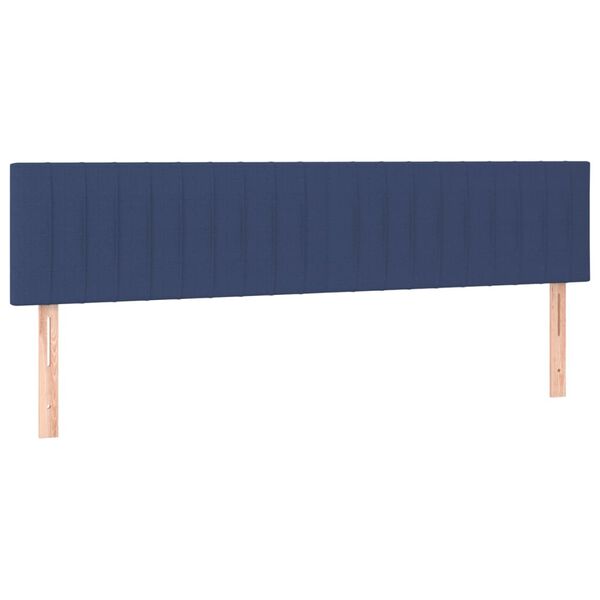 vidaXL Κεφαλάρια Κρεβατιού 2 τεμ. Μπλε 90x5x78/88 εκ. Υφασμάτινο