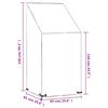 vidaXL Κάλυμμα Καρέκλας με 8 Κρίκους 65x65x110/150 εκ. Πολυαιθυλένιο