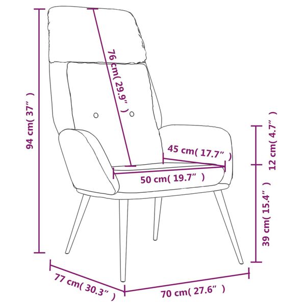 vidaXL Πολυθρόνα Relax Taupe από Συνθετικό Καστόρι