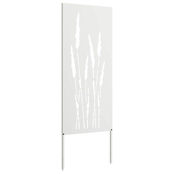 vidaXL Οθόνη Ιδιωτικότητας Κήπου Floral Λευκό 50 x 140 εκ