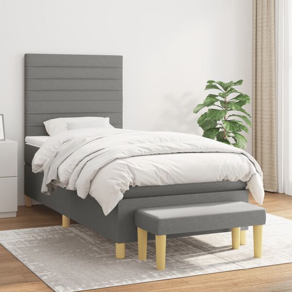 vidaXL &Kappa;&rho;&epsilon;&beta;ά&tau;&iota; Boxspring &mu;&epsilon; &Sigma;&tau;&rho;ώ&mu;&alpha; &Sigma;&kappa;&omicron;ύ&rho;&omicron; &Gamma;&kappa;&rho;&iota; 80x200 &epsilon;&kappa;. &Upsilon;&phi;&alpha;&sigma;&mu;ά&tau;&iota;&nu;&omicron;