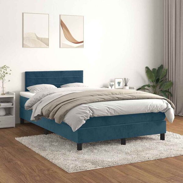 vidaXL &Kappa;&rho;&epsilon;&beta;ά&tau;&iota; Boxspring &mu;&epsilon; &Sigma;&tau;&rho;ώ&mu;&alpha; &Sigma;&kappa;&omicron;ύ&rho;&omicron; &Mu;&pi;&lambda;&epsilon; 120x190 &epsilon;&kappa;. &Beta;&epsilon;&lambda;&omicron;ύ&delta;&iota;&nu;&omicron;