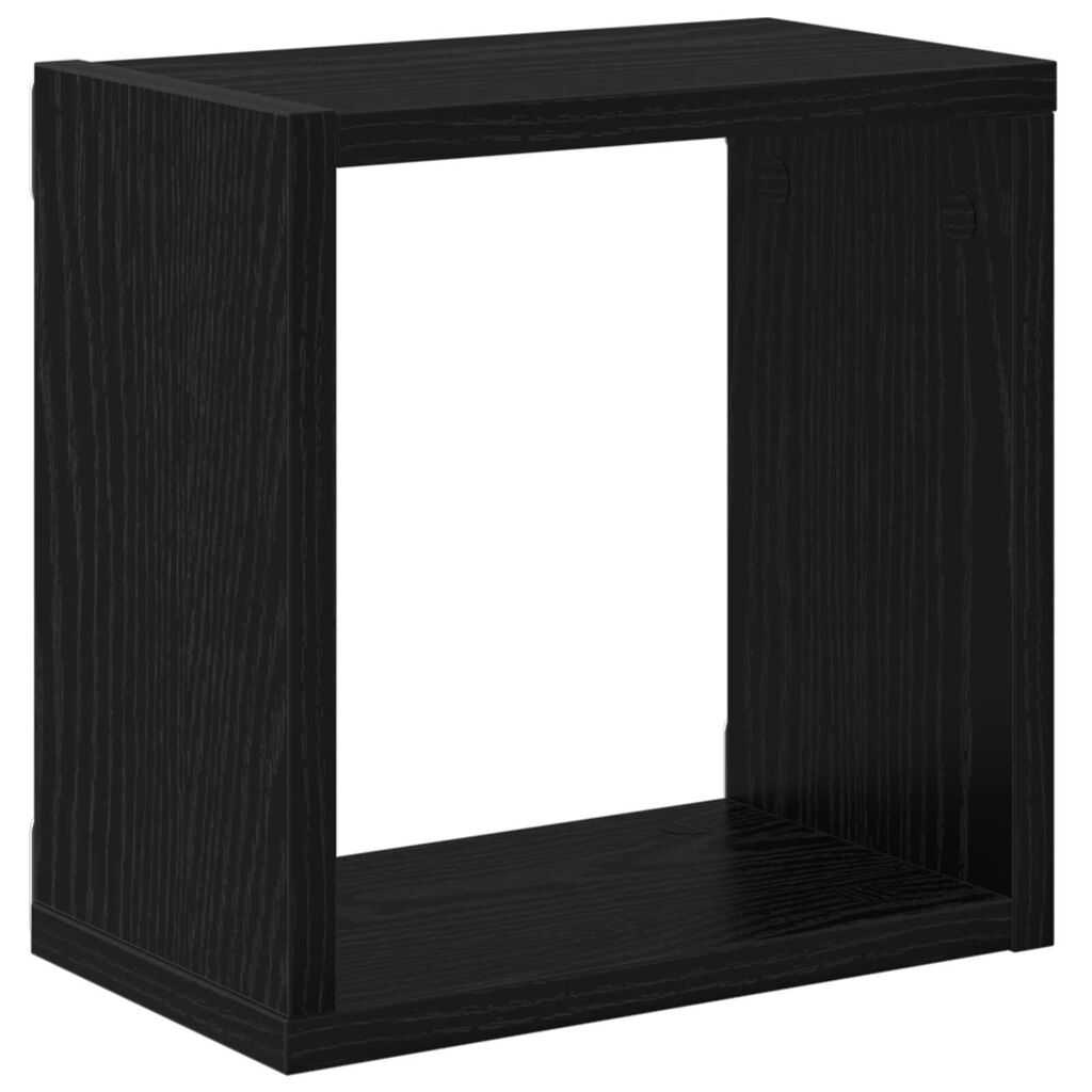 vidaXL Ράφια Τοίχου Μαύρη Βελανιδιά MDF 26 x 15 x 26 εκ. Ράφια Τοίχου