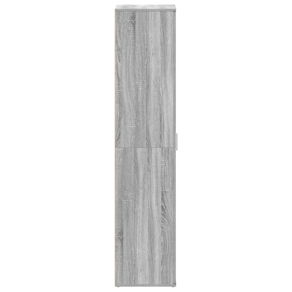 vidaXL Ντουλάπα Παπουτσιών Γκρι Σονομα 80x39x180 εκ. Επεξεργασμένο Ξύλο