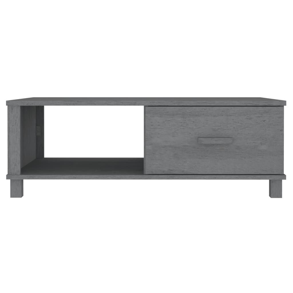 vidaXL Τραπεζάκι Σαλονιού HAMAR Σκ. Γκρι 100x55x35εκ Μασίφ Ξύλο Πεύκου