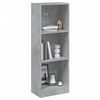 vidaXL Βιβλιοθήκη με 3 Ράφια Γκρι Σκυροδ. 40x24x109 εκ. Επεξεργ. Ξύλο