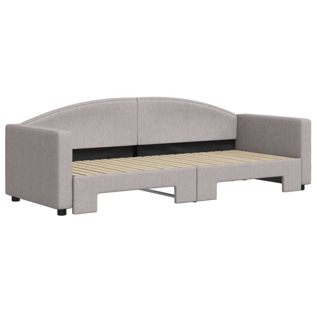 vidaXL Καναπές Κρεβάτι Συρόμενος Taupe 80 x 200 εκ. Υφασμάτινος