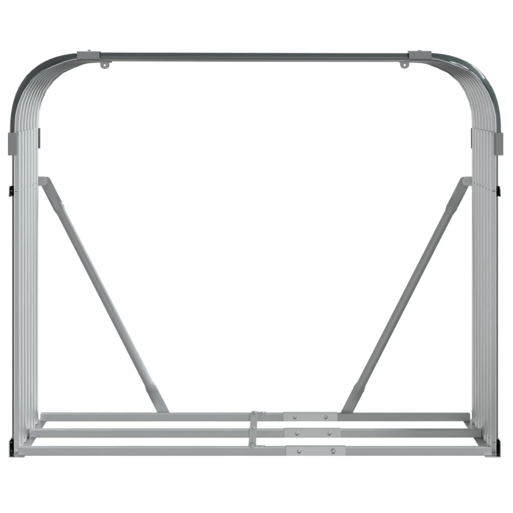 vidaXL Ξυλοθήκη Ανθρακί 120x45x100 εκ. από Γαλβανισμένο Ατσάλι