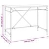 vidaXL Γραφείο Καπνιστή Δρυς 100 x 50 x 75 εκ. από Επεξεργασμένο Ξύλο