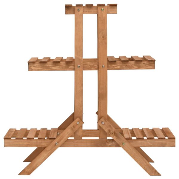 vidaXL Ραφιέρα Φυτών 83 x 25 x 83 εκ. από Ξύλο Ελάτης