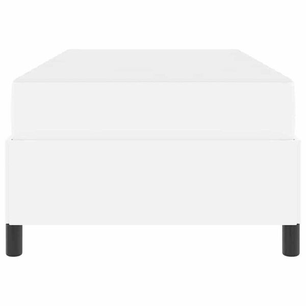 vidaXL Σκελετός κρεβατιού με στρώμα Λευκό 90 x 190 cm Τεχνητό δέρμα