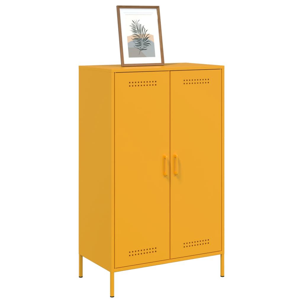 vidaXL Ντουλάπι Μουσταρδί 68x39x113 εκ. από Ατσάλι