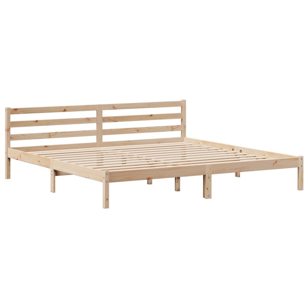 vidaXL Κρεβάτι Βιβλιοθήκη Χωρίς Στρώμα 180x200 εκ Μασίφ Ξύλο Πεύκου