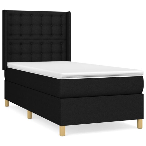 vidaXL &Kappa;&rho;&epsilon;&beta;ά&tau;&iota; Boxspring &mu;&epsilon; &Sigma;&tau;&rho;ώ&mu;&alpha; &Mu;&alpha;ύ&rho;&omicron; 80 x 200 &epsilon;&kappa;. &Upsilon;&phi;&alpha;&sigma;&mu;ά&tau;&iota;&nu;&omicron;